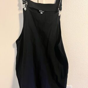 Black Overalls with Silver Buckles